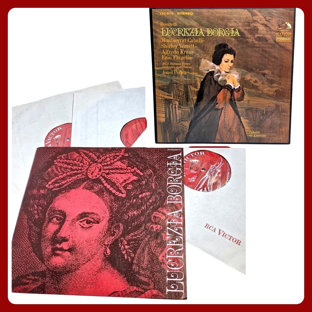 Donizetti Lucrezia Borgia 3 LP Box Set RCA Victor LSC-6176 Montserrat Caballe EX